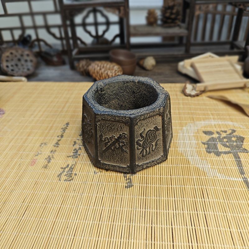 New Stone-like Ashtray Classic Chinese Art Storage Tea Canister