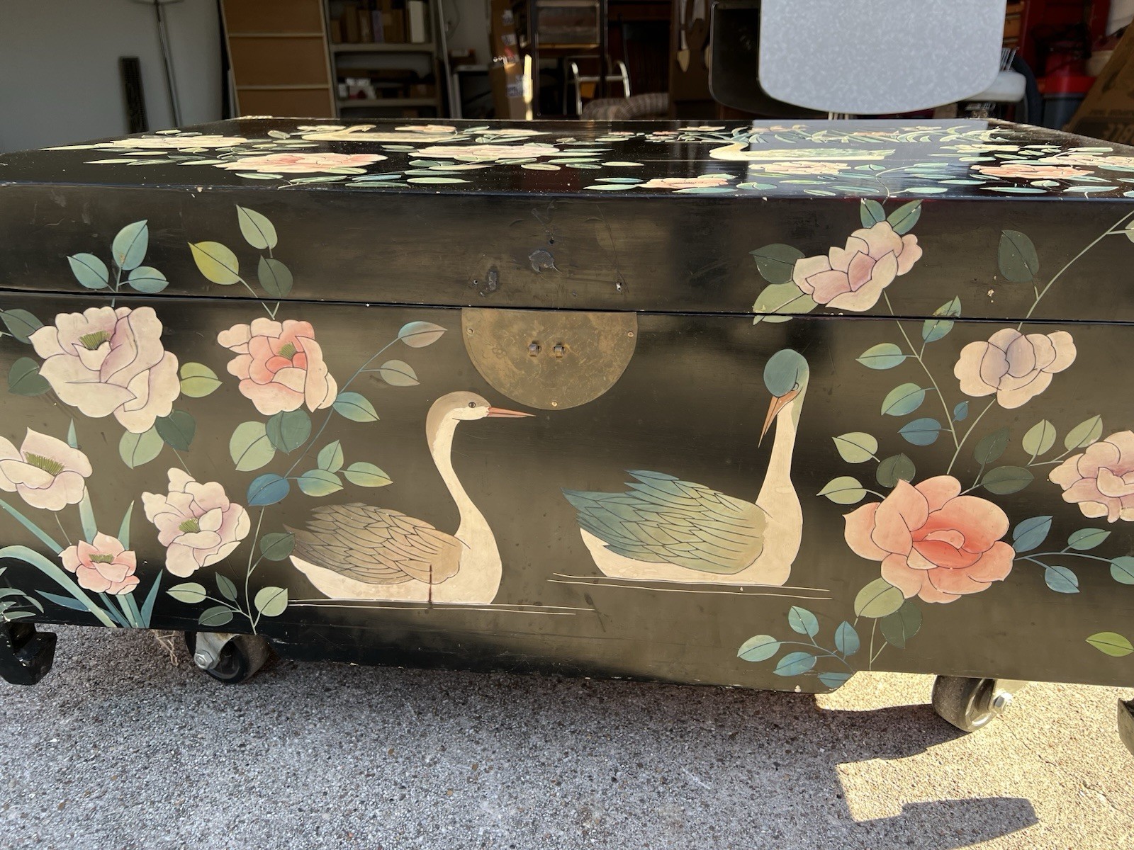 Chinese Black Lacquer Wedding Chest 36″ x 24″
