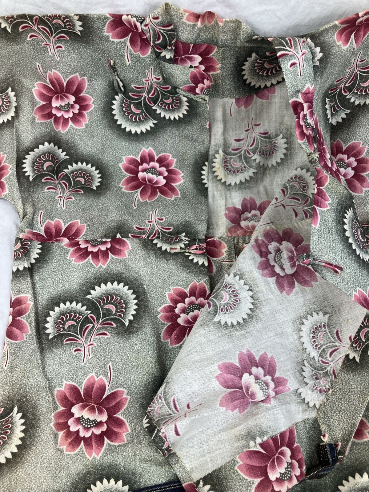 Vintage Chinese Child One Piece Outfit Flora ROC Early 20th C Floral