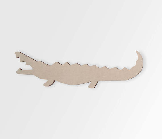 Alligator Wall Art , Unfinished and Available from 2 to 42 Inches Wide