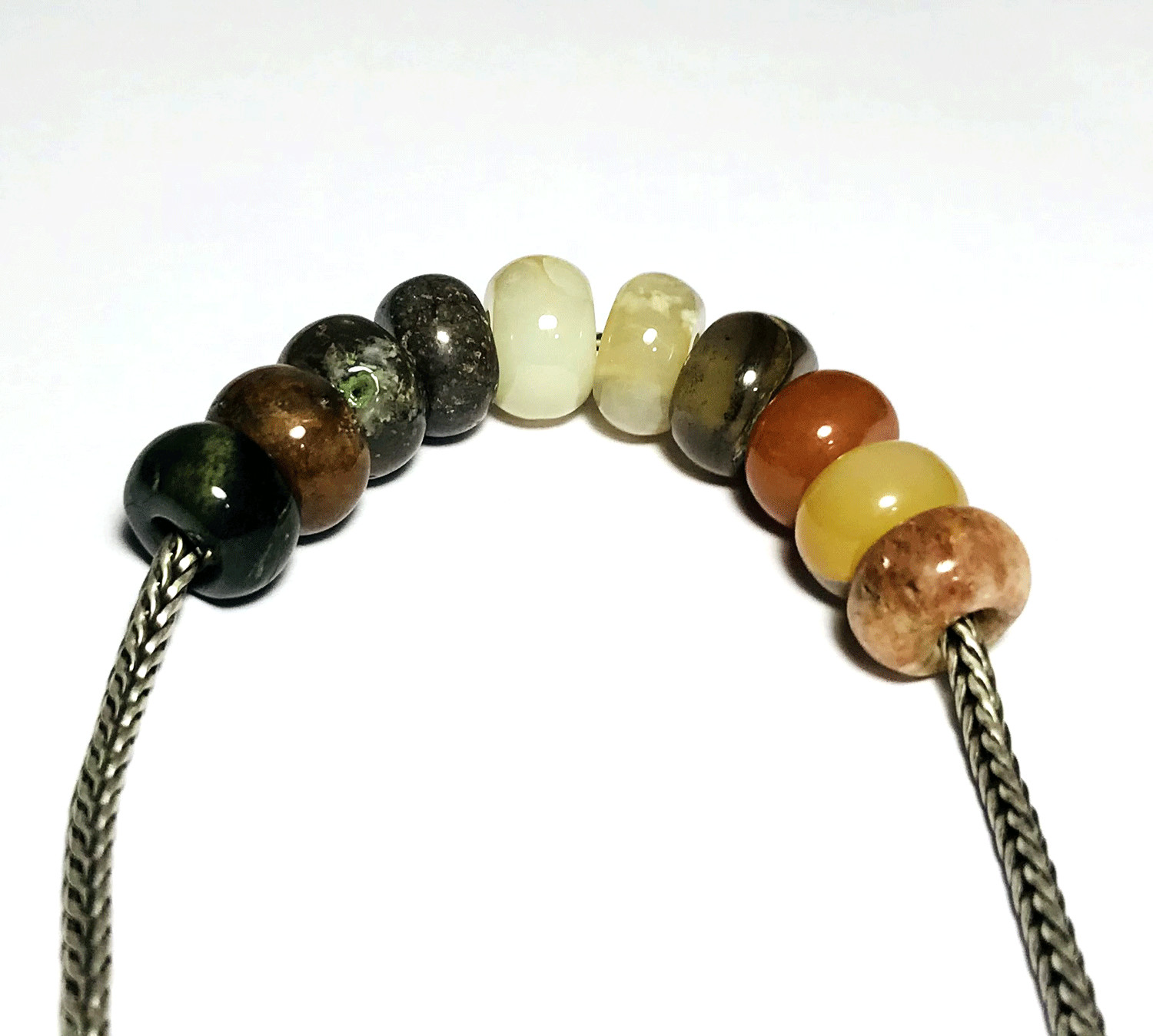 10 Pcs. Natural Multi Gemstone 5MM Big Hole Beads Large Hole Beads 14x8mm Beads