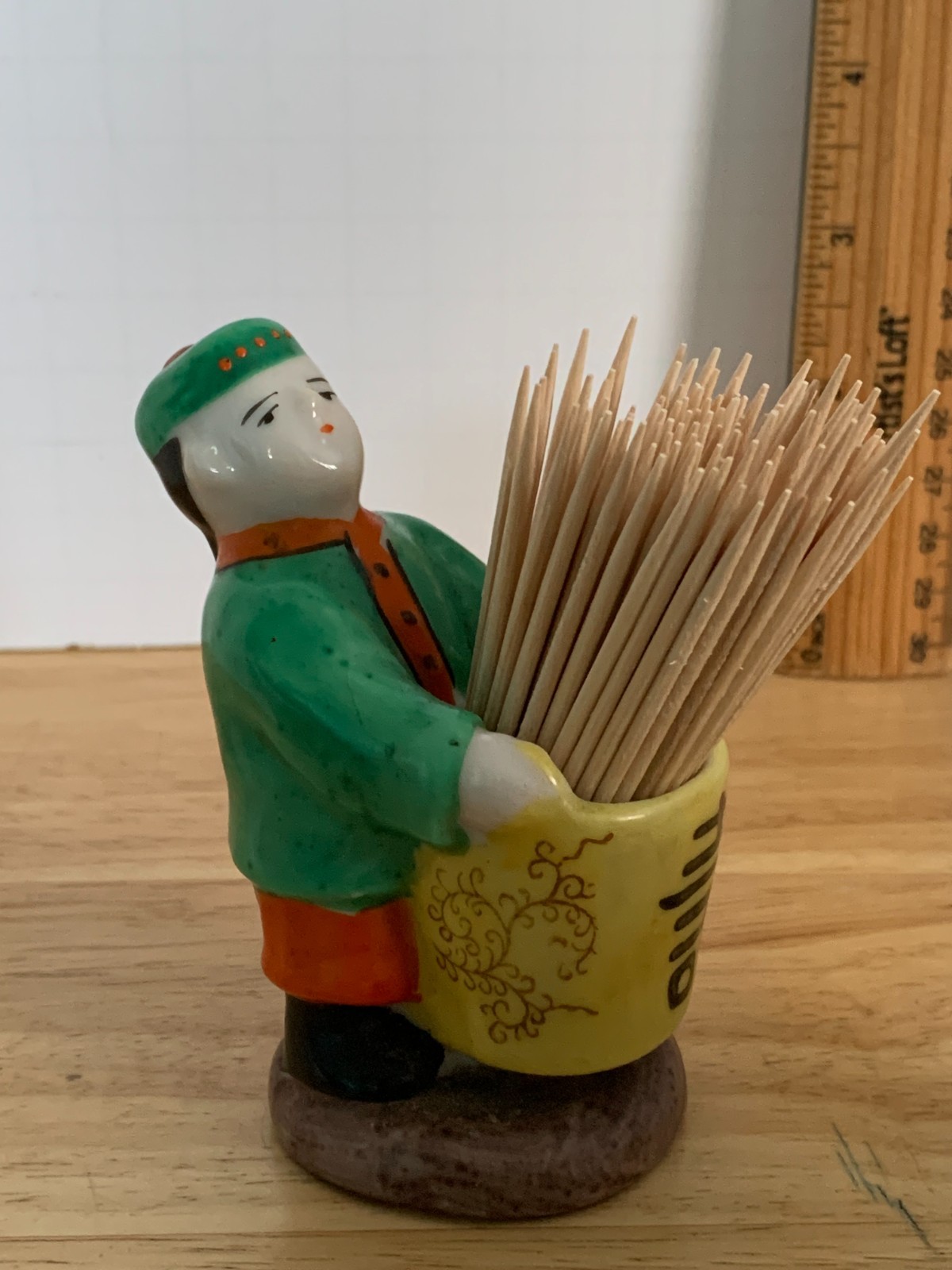 Asian Chinese Vintage Figural Toothpick Holder