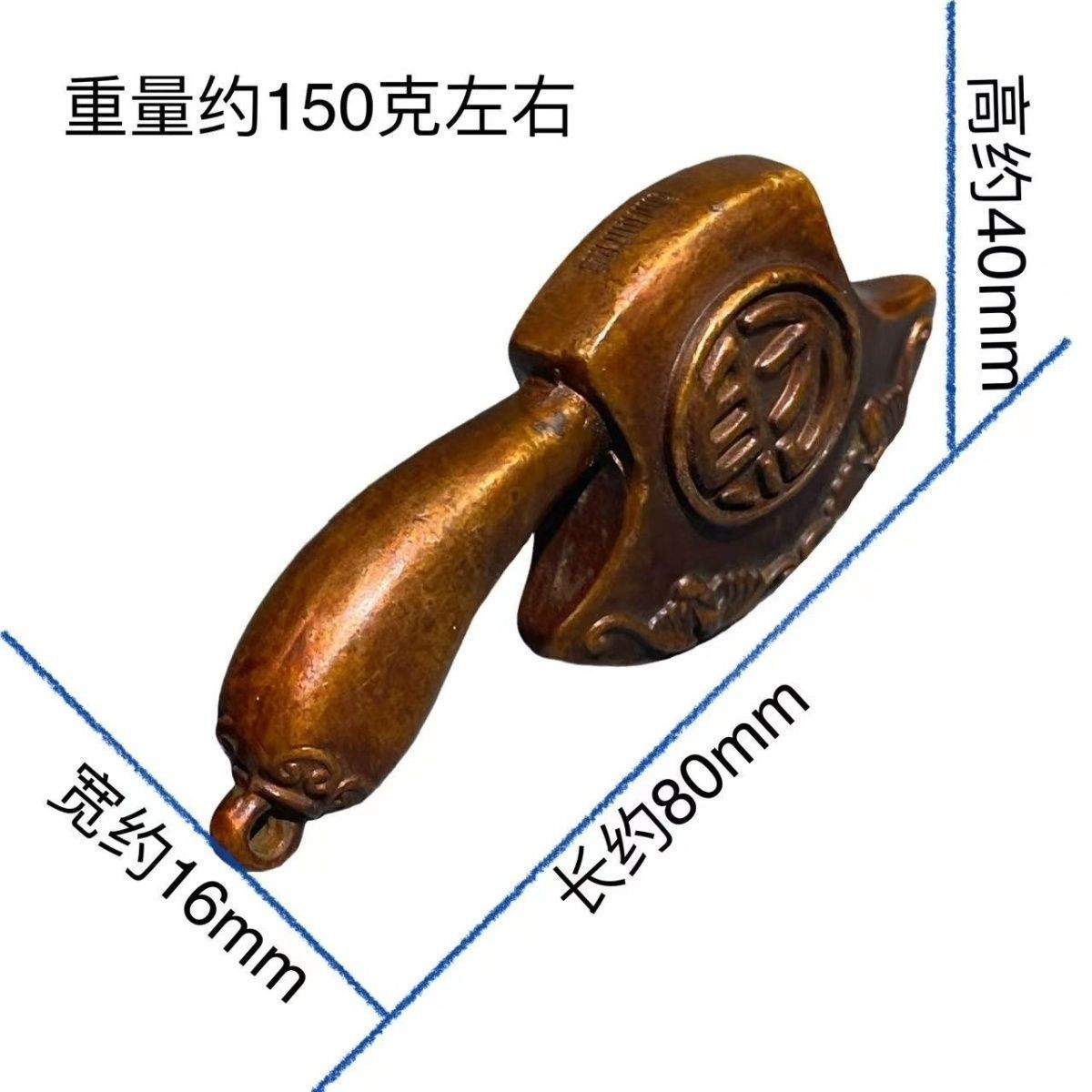 Retro Alloy Dharma Axe Figurine Antique Style Pendant Home Tea Table Decor