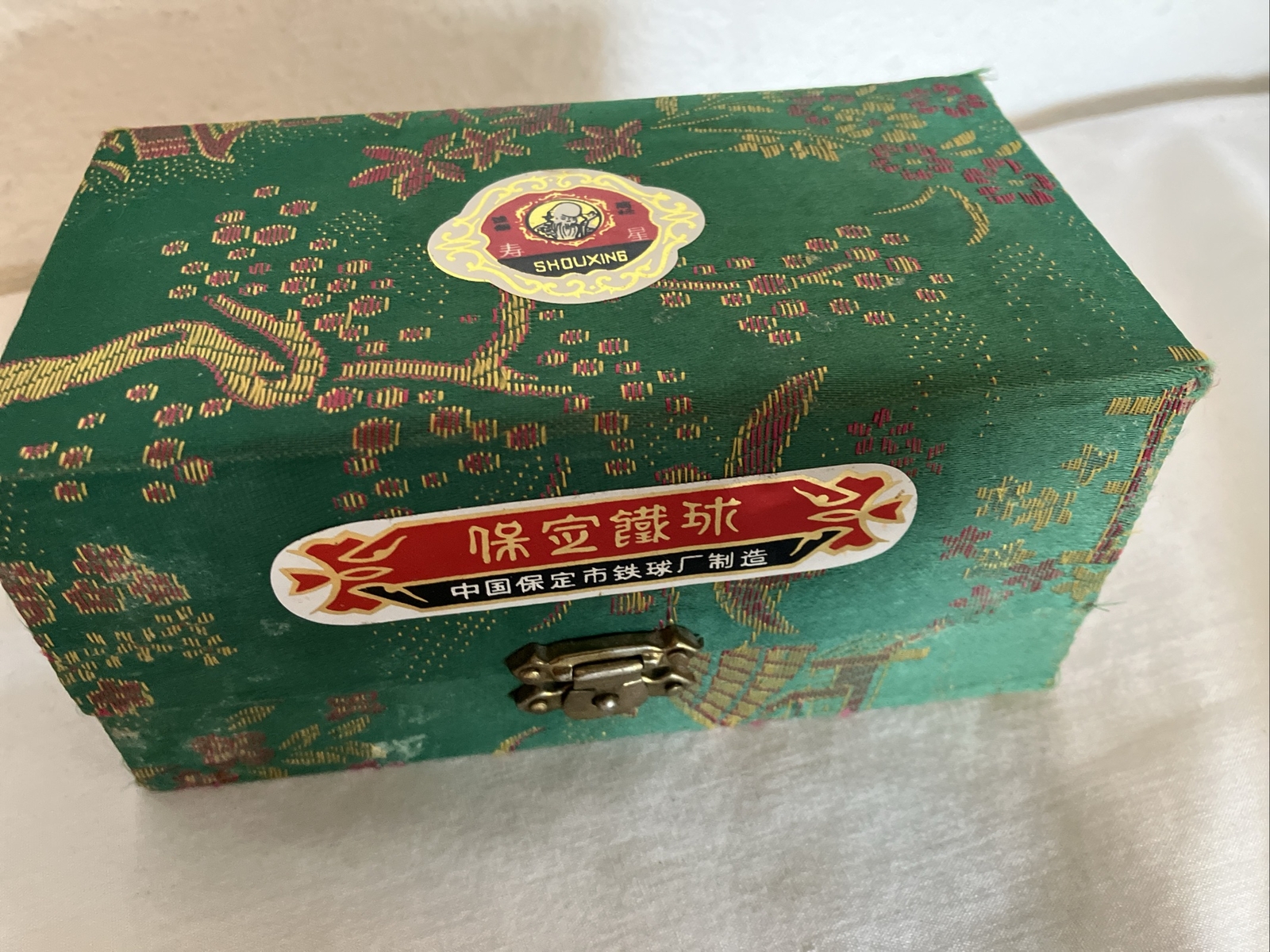 Chiming Baoding Balls, Shouxing Cloisonné Enamel PANDAS BLUE Hand Exercise Zen