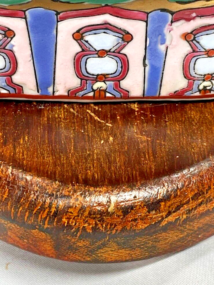 Chinese Rose Mandarin Moon Flask Lamp Double Handle Gold Painted Elephant Heads