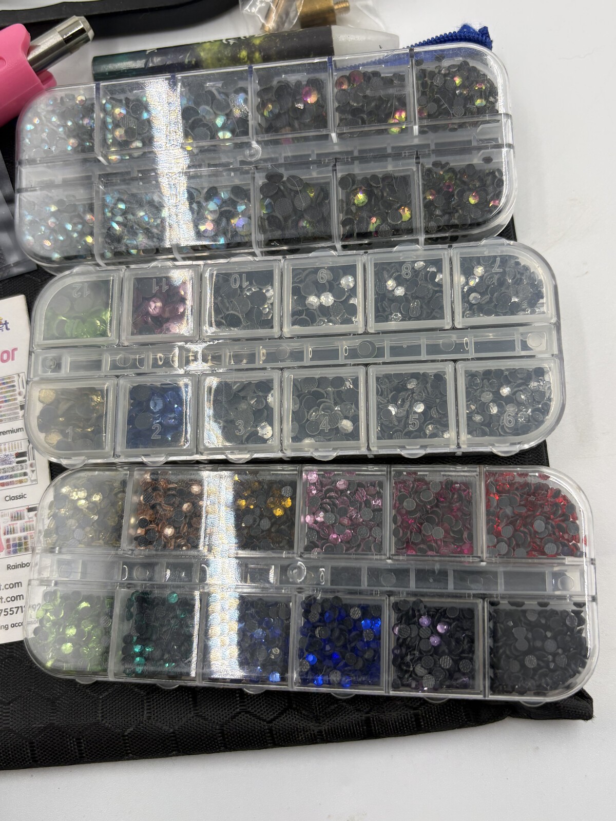 Worthofbest Hotfix Rhinestone Applicator Kit Plus Pink Wand 5000 Pcs