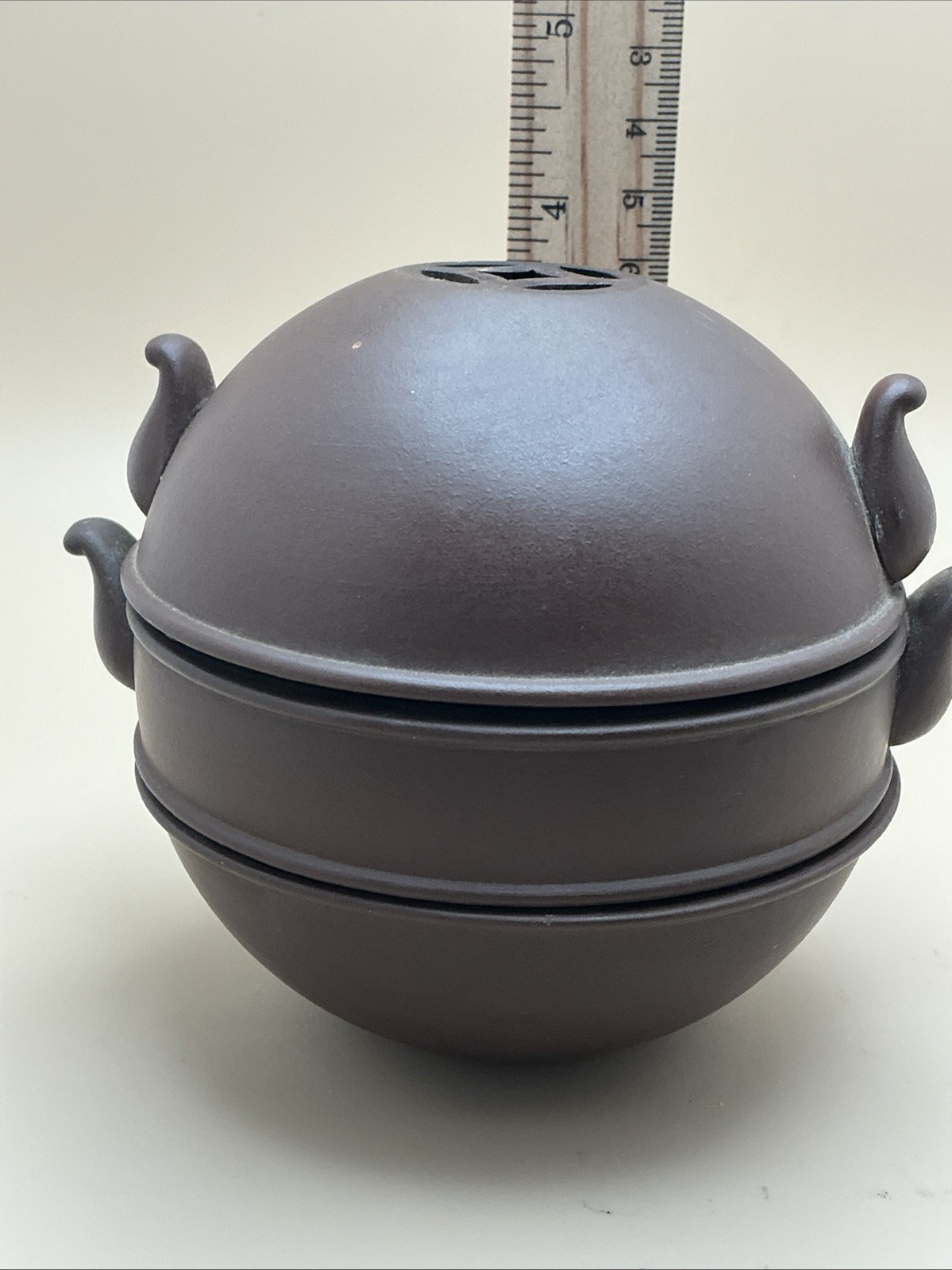 Vintage Chinese Zisha Purple Sand Clay Yixing Incense Burner Chen Maolin