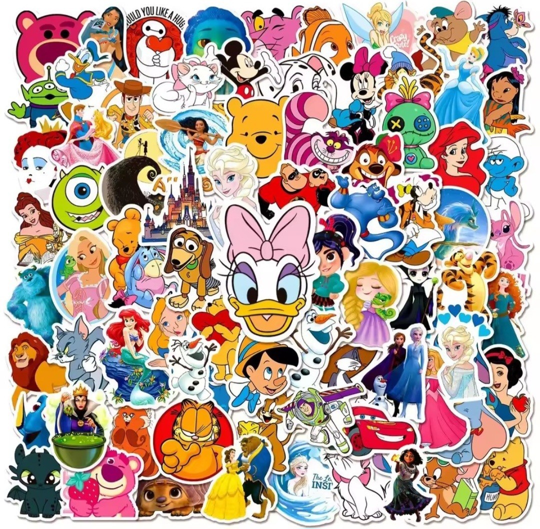 Disney Mixed Characters Stickers Random 25pcs