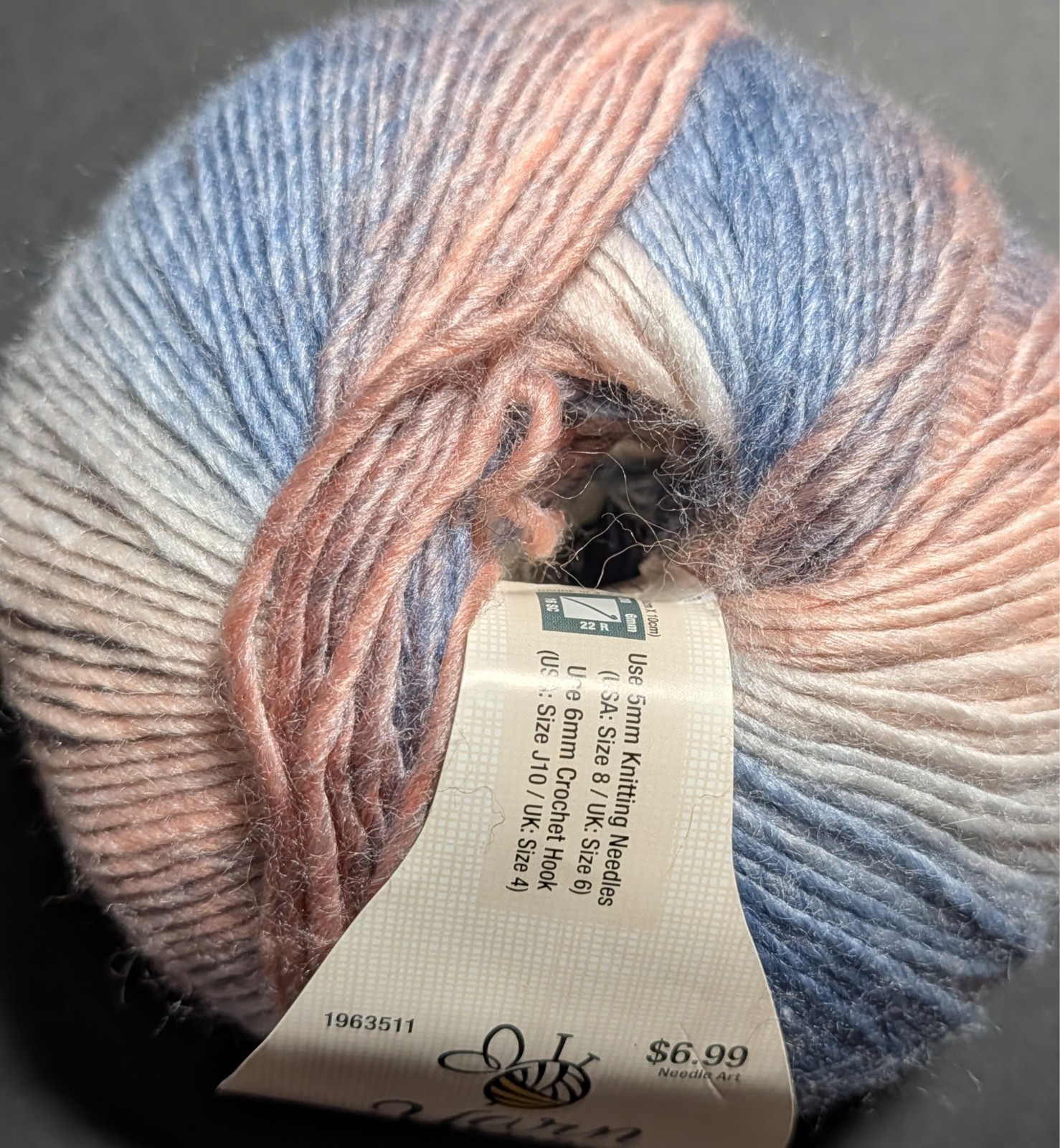 Lot of 2 Yarn Bee Chloe Denim + Sand -Wool Blend-Discontinued *Destash