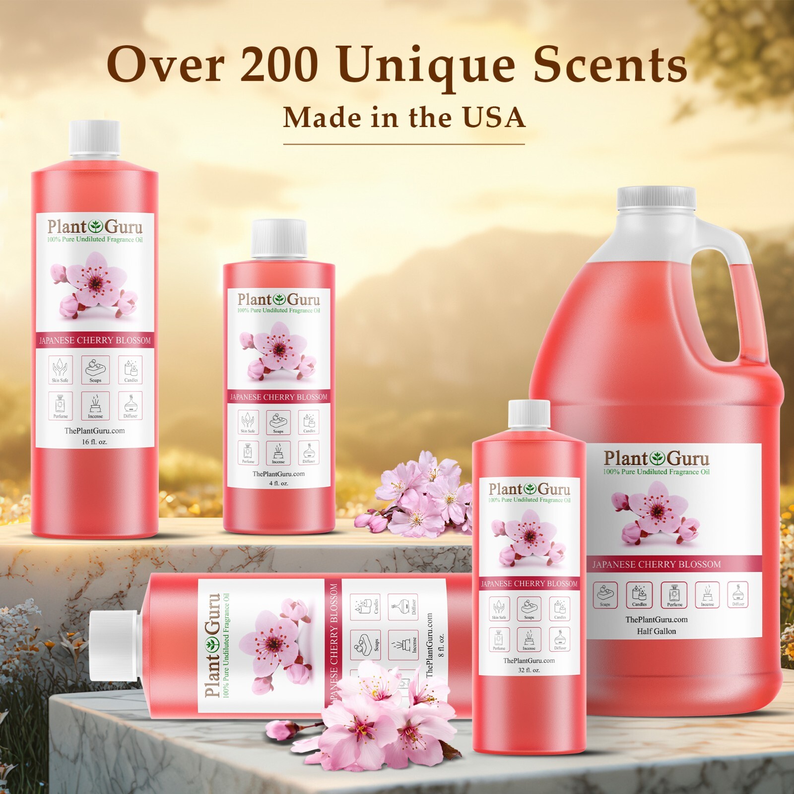 Japanese Cherry Blossom Fragrance Oil For Candle, Soap Making, Diffuser, Burners
