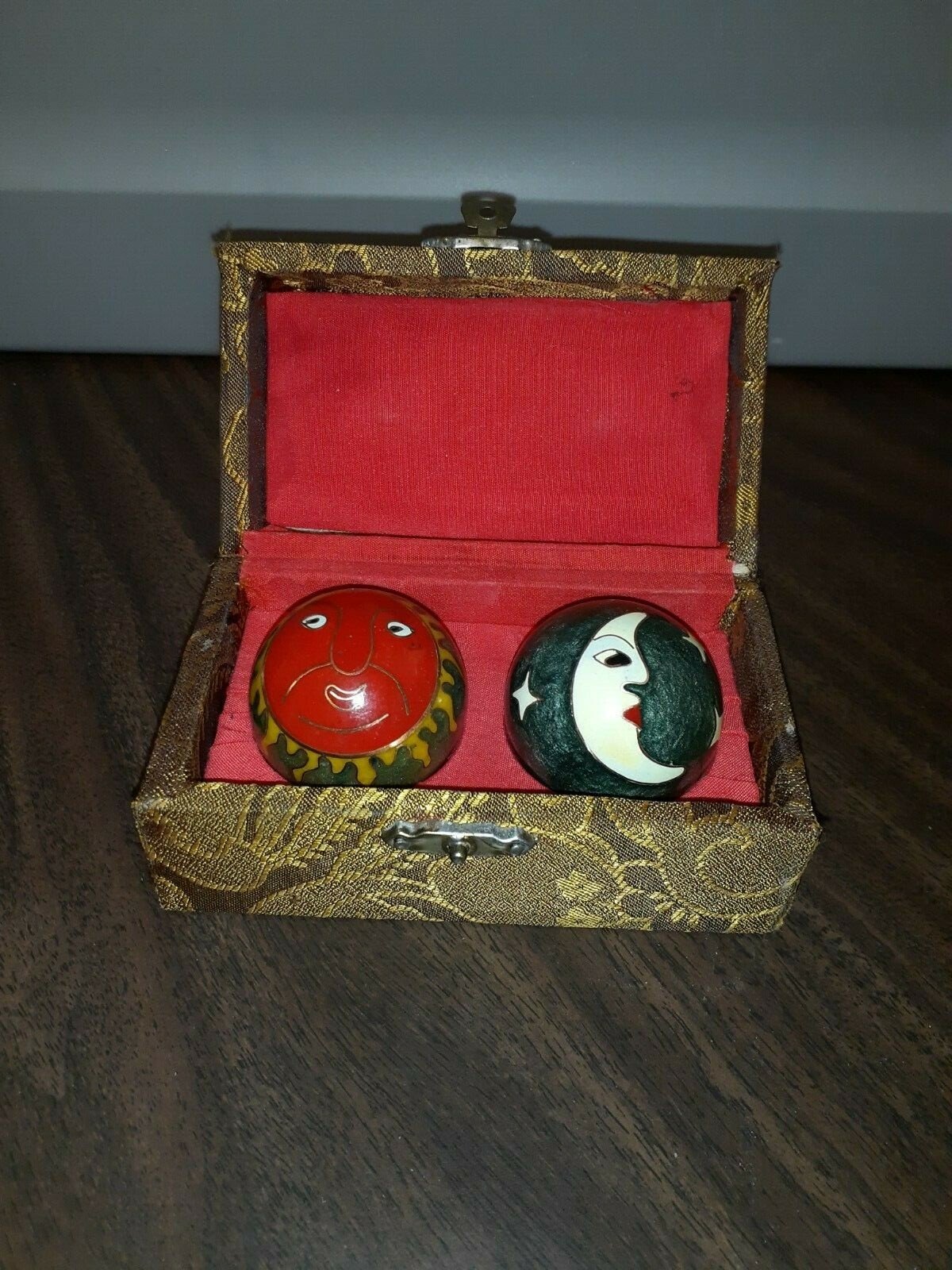 Chinese: Painted – Sun and Moon – Baoding Balls