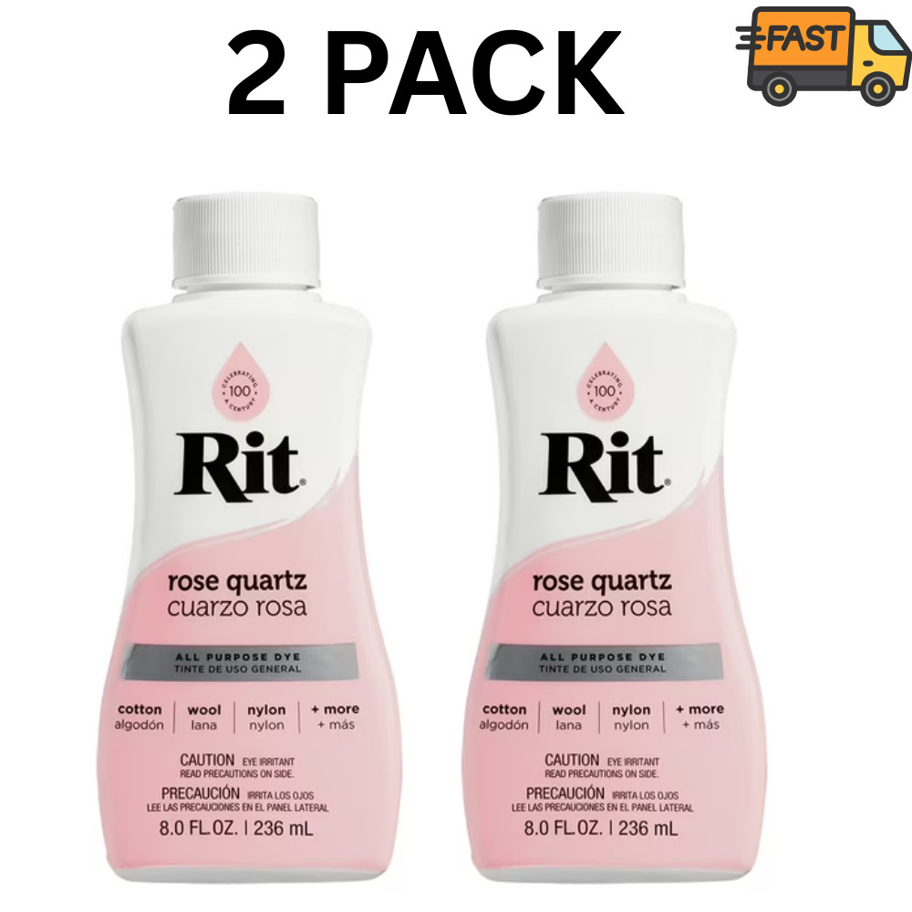 2 Pack Rit Petal Pink Liquid Fabric Dye 8 oz All Purpose Dye