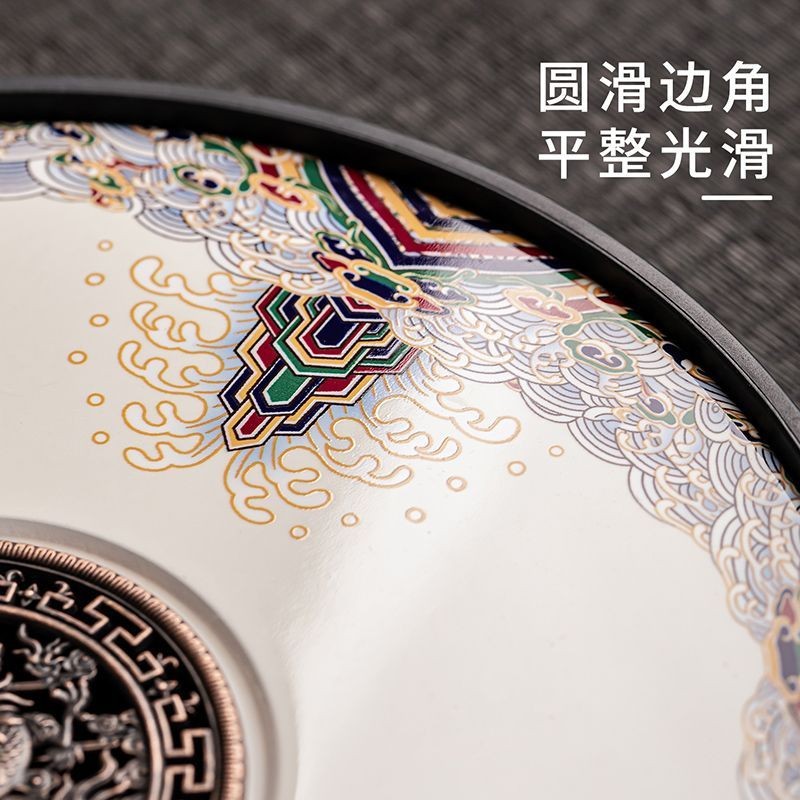 New Ceramic Tea Tray Small Water Storage Drainage Gongfu Tea Table Home Use
