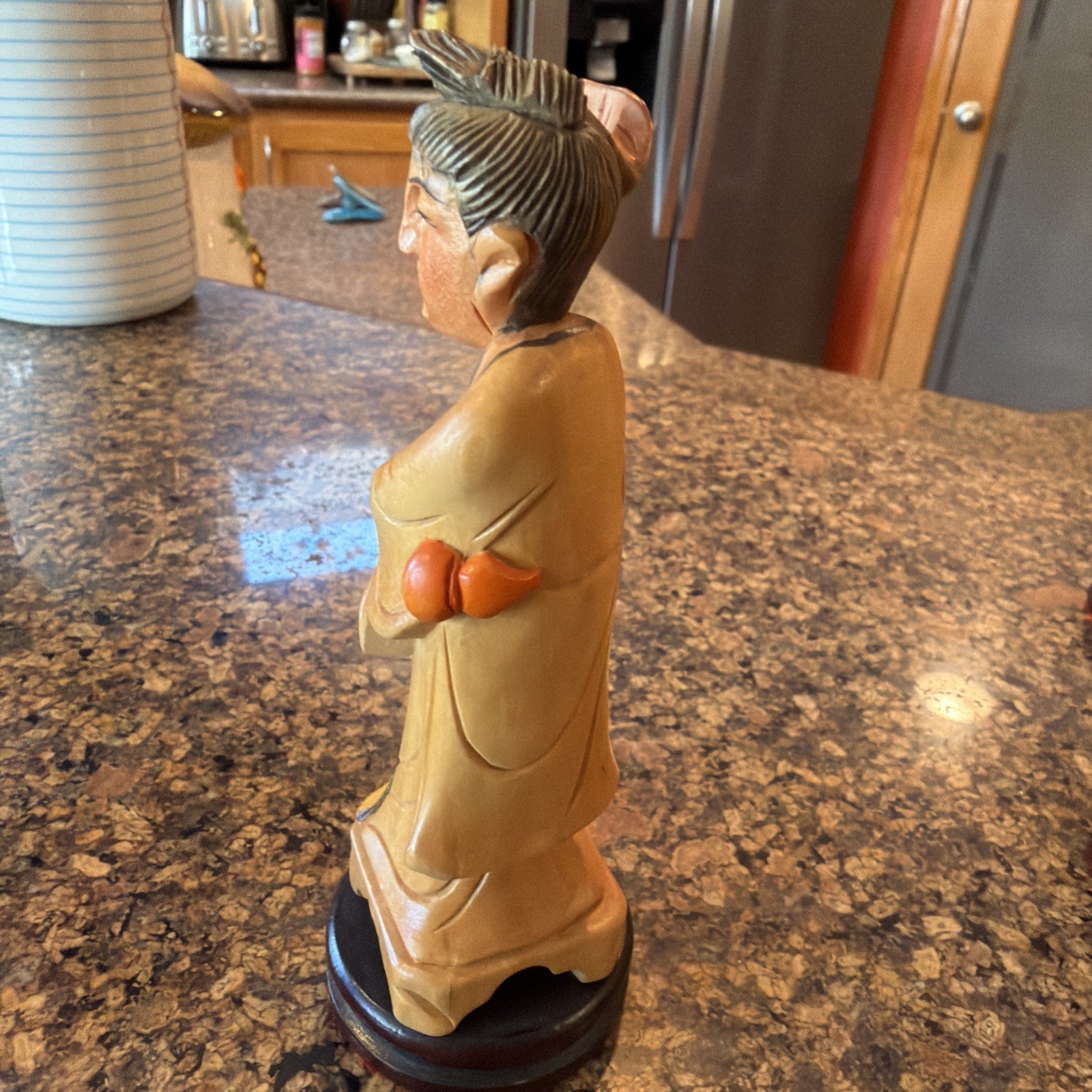 Vintage Chinese Eight Immortals Carved Boxwood Set Republic Period