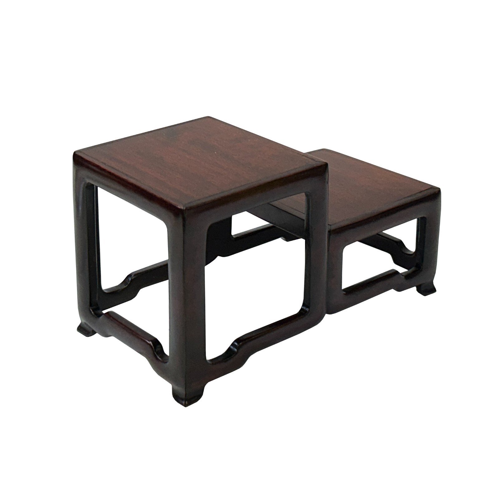 3.25″ Brown Wood Step Shape Table Top Curio Display Easel Stand st1034A