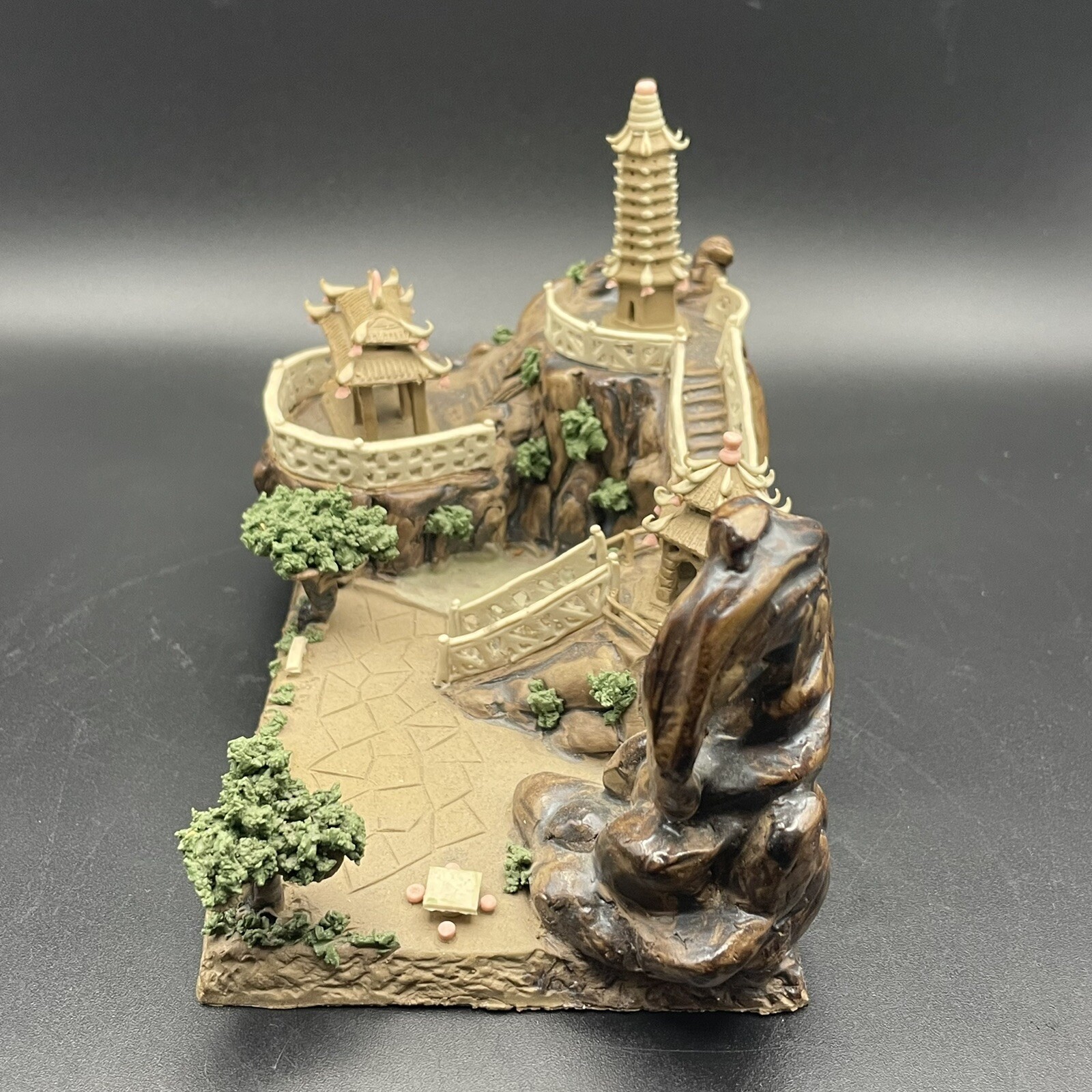 Bonsai Diorama Asian Scene- Mud/ Clay Material 5.5” x 3” x 3.25”