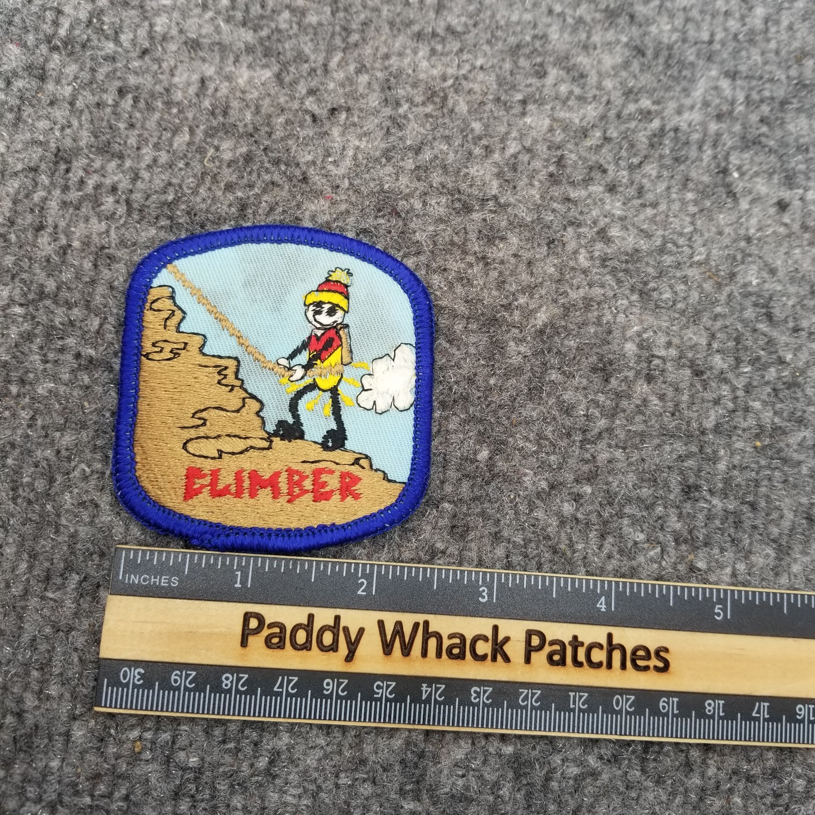 Vintage Climber Patch Mountain Climbing AF5b