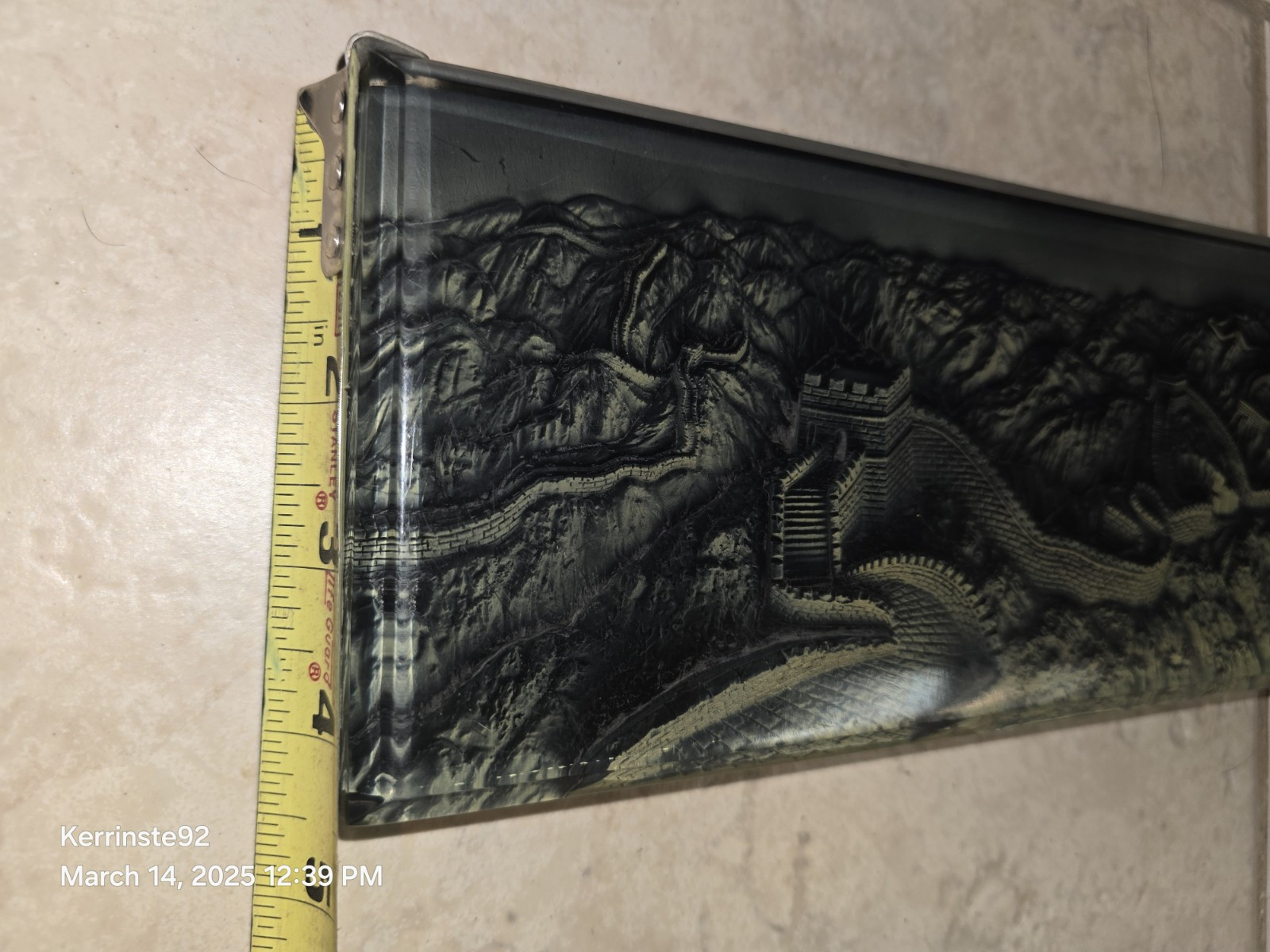 GREAT WALL OF CHINA SCENIC 3D ART STANDING PLAQUE MCM CHINESE DECOR 10″ X 4.5″