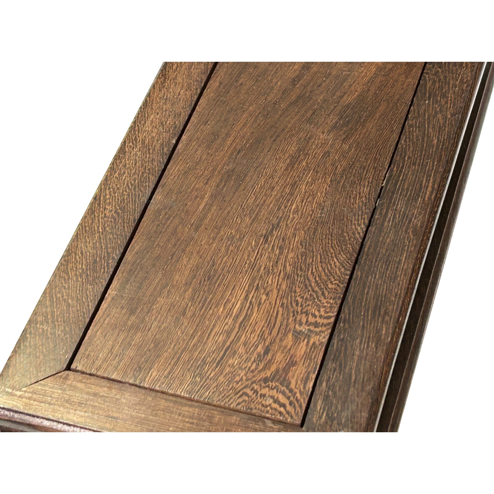 9″ Light Brown Feather Pattern Rectangular Wood Display Stand Riser ws4226