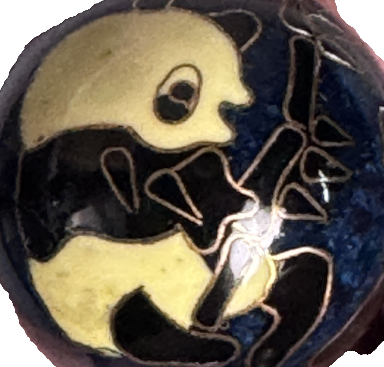 Panda Cloisonné Baoding Ball Chinese Musical Stress Ball Shake for Music