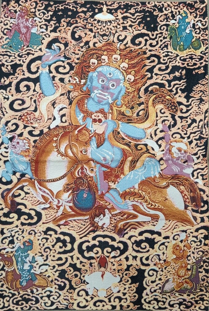 36″ Tibet Tibetan Cloth Silk Palden Lhamo Deity Buddha Tangka Thangka Mural 22