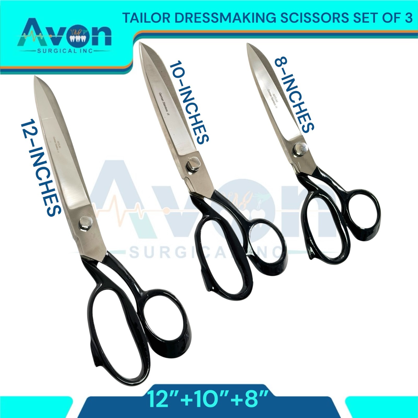 NEW GERMAN HEAVY DUTY UPHOLSTERY CARPET / SHEAR TAILOR SCISSORS -HIGH QUALITY