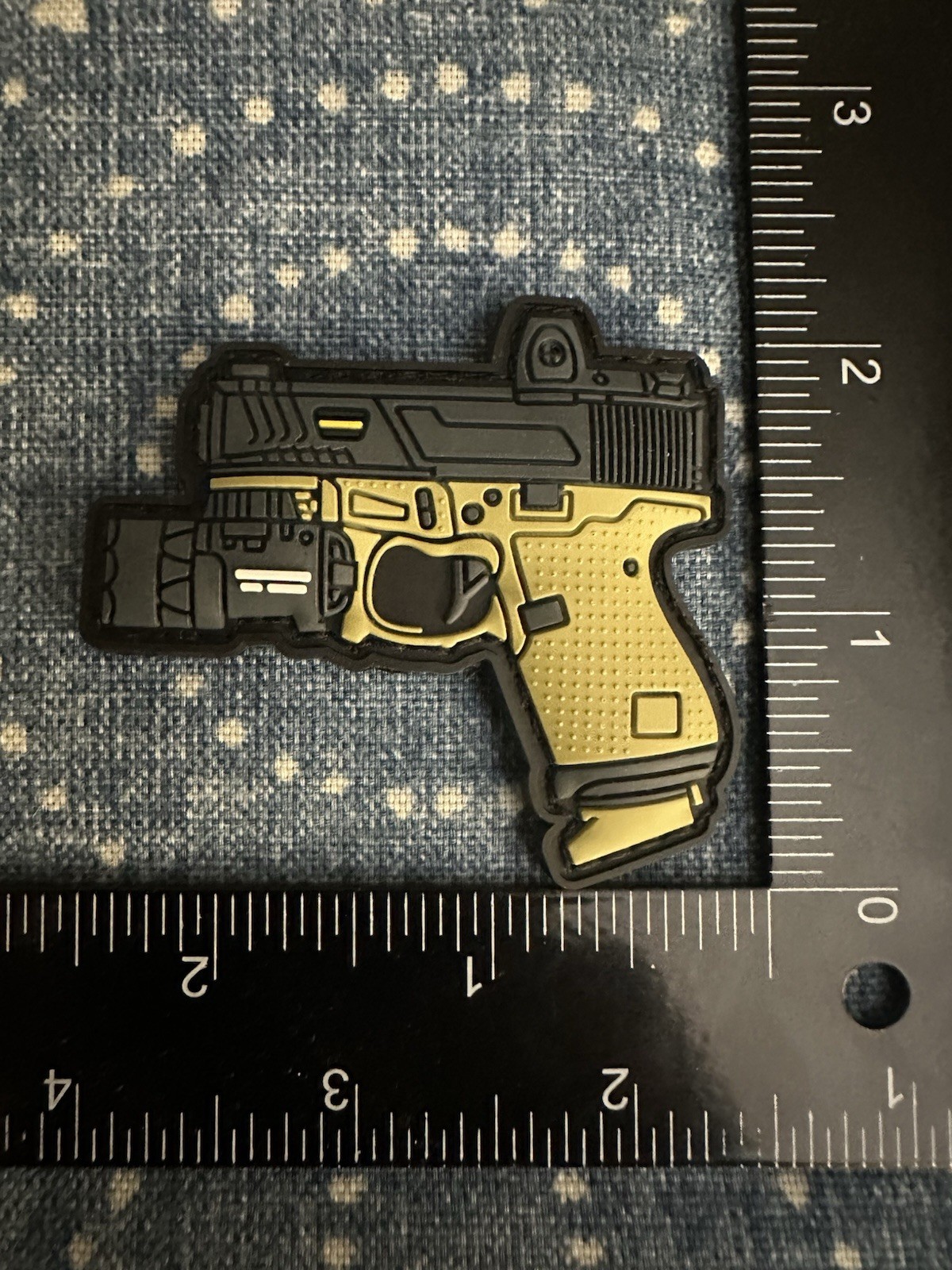 TACTICAL GLOCK 2×2 PVC Morale Patch Hook Backing Brand New
