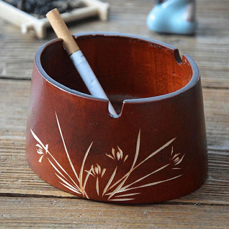 Handmade Bamboo Root Ashtray Mini Bamboo Ash Holder Office Home Decor