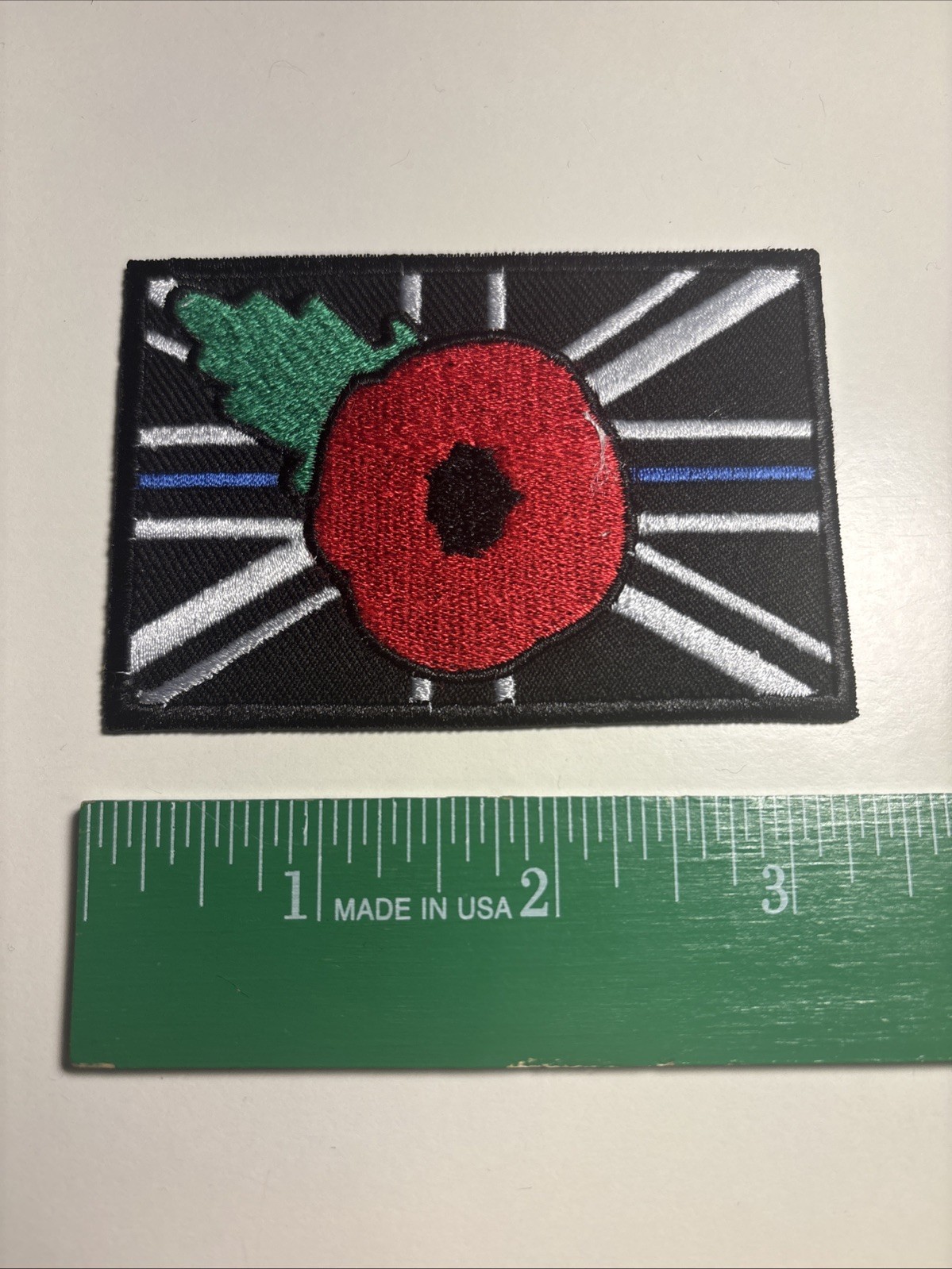 British United Kingdom UK National Country Poppy Flower Flag Ensign Patch Badge