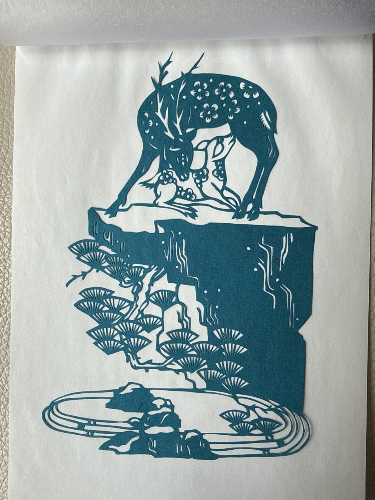 Vtg 8 pc Lot Set Paper Cut Out Folk Art Artwork Chinese ~4×6.5