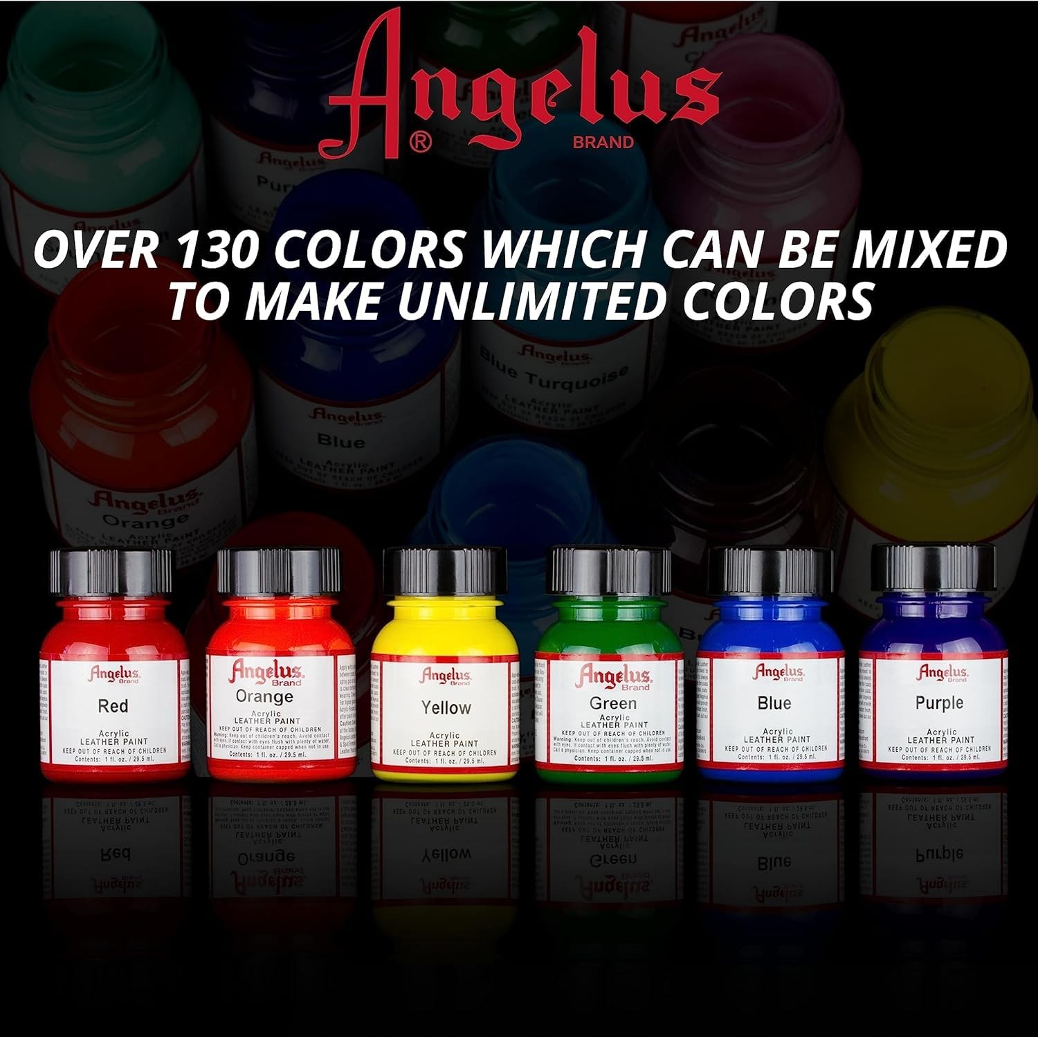 Acrylic Leather Paint – Black & White Duo 1oz Each – Durable, Waterproof, Fle…