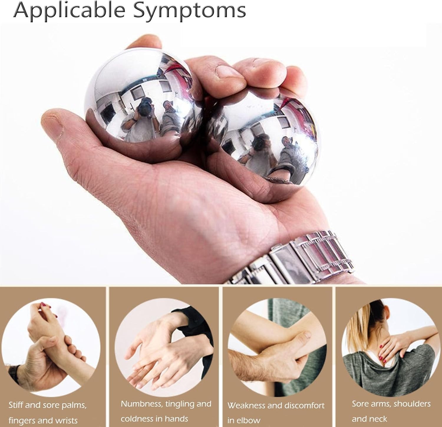 Elegant 2” Stainless Steel Baoding Balls – Stress Relief and Hand Therapy Set
