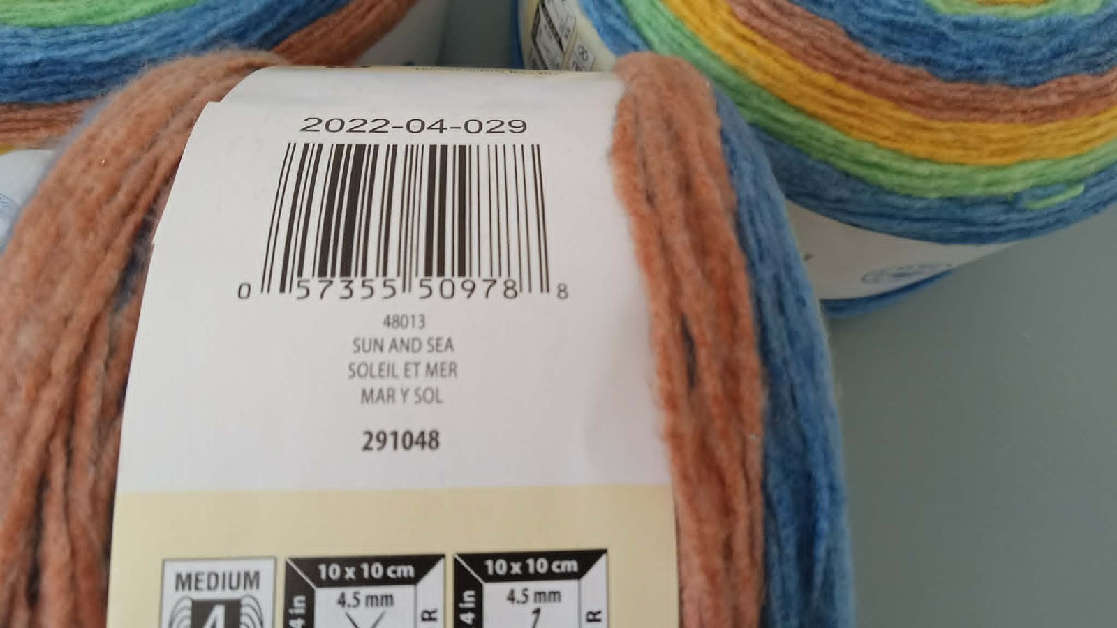 3 CARON CLOUD CAKES in SUN and SEA 8.5oz 760yds Polyester discontinued