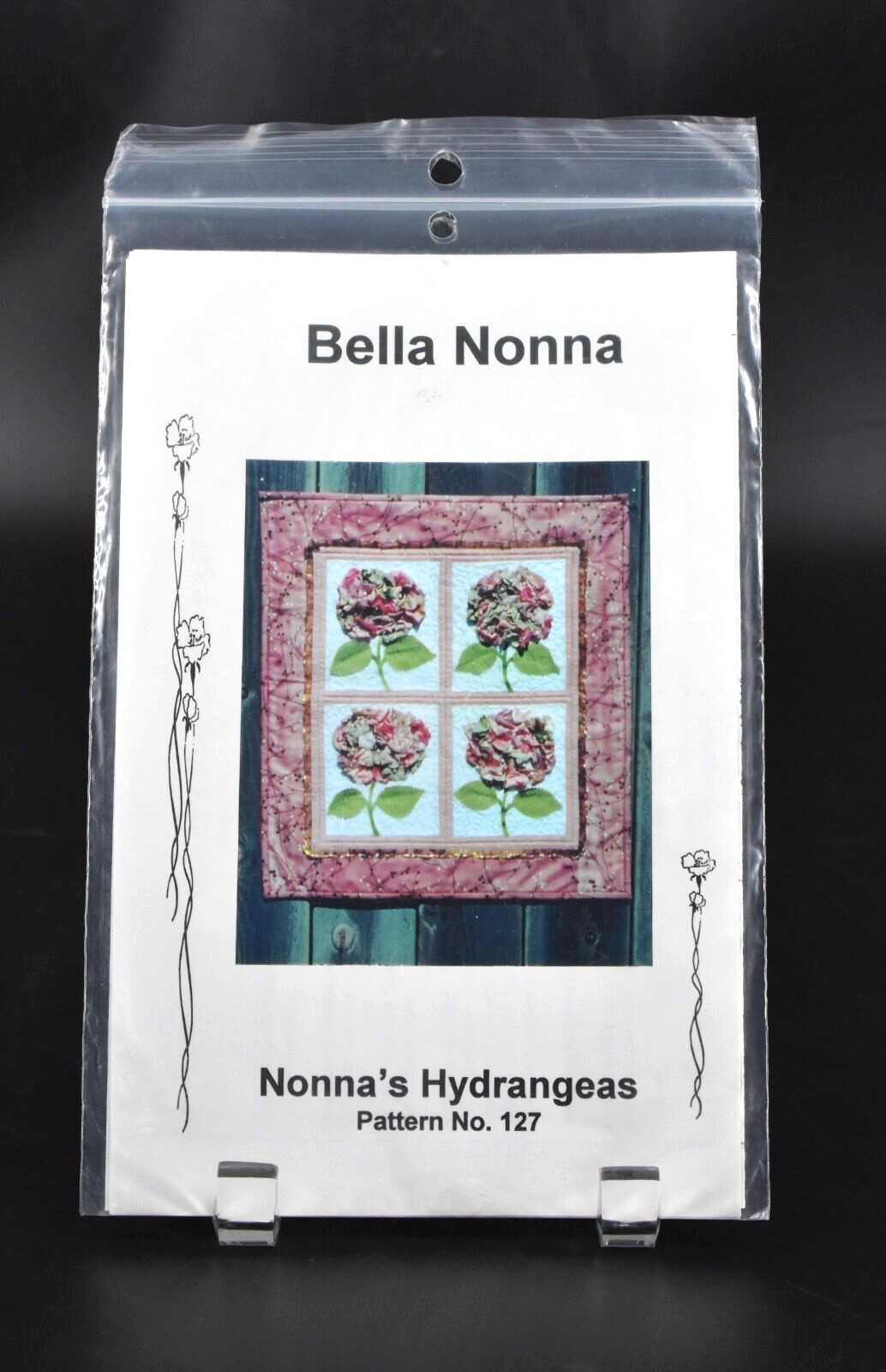 NEW Nonna’s Hydrangeas Wall Quilt Pattern #127 Bella Nonna Designs 19″ x 21″