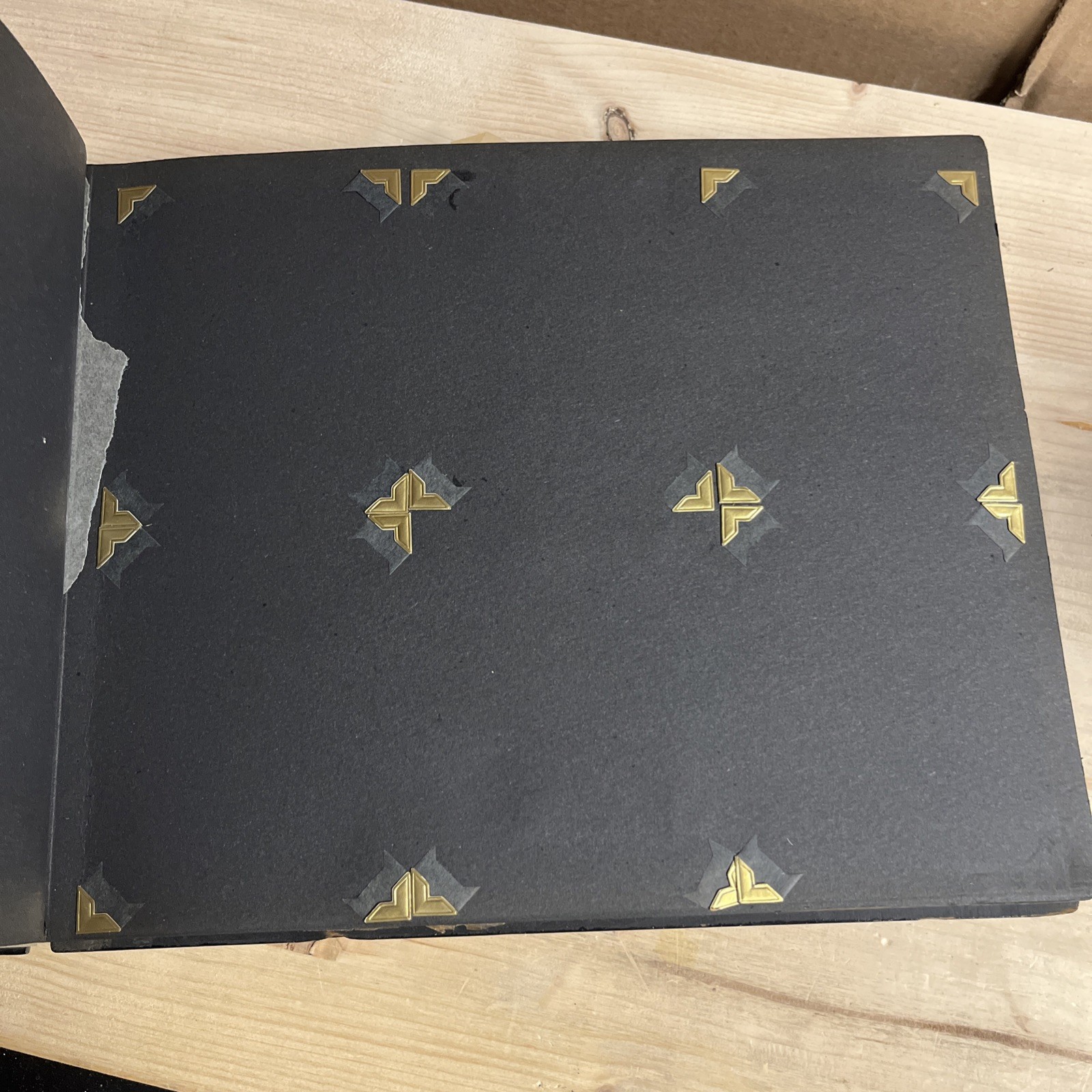 Vintage 1950s Japanese Photo Album – Black Lacquer
