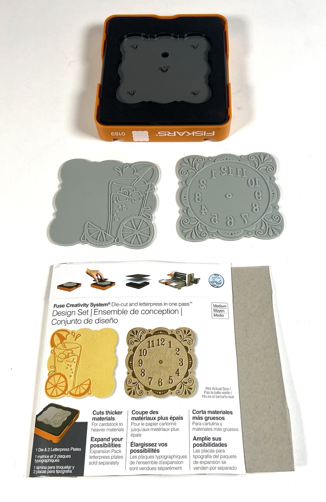 Fiskars Fuse Creativity System 0189 Expansion Pack W Die Cut Press & 2 Plates