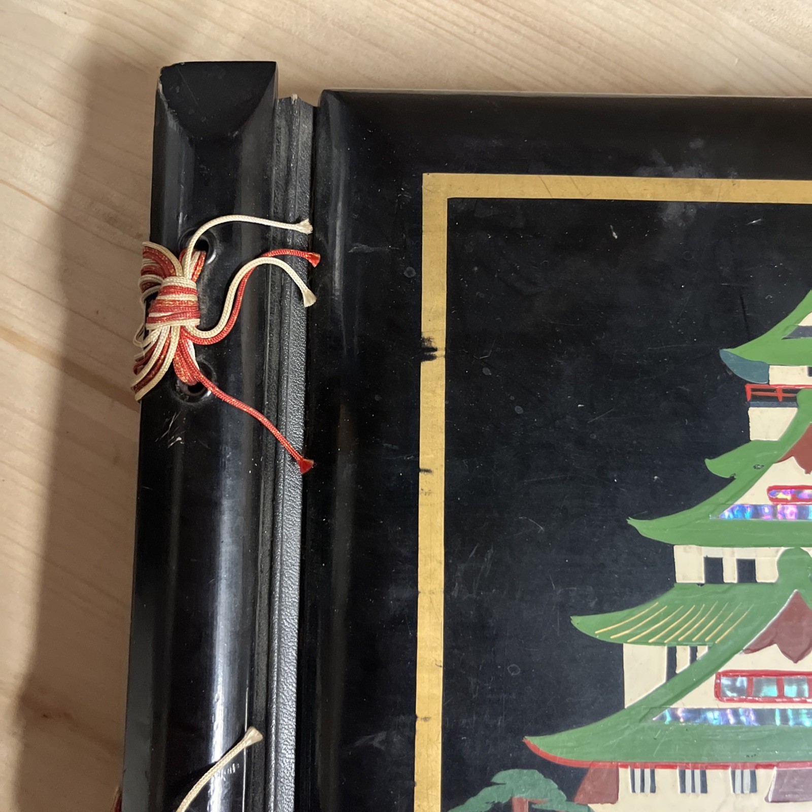 Vintage 1950s Japanese Photo Album – Black Lacquer