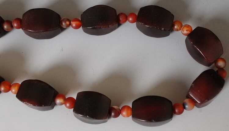 Charm China red Agate Beads Necklace! Ethnic style Simple and elegant string