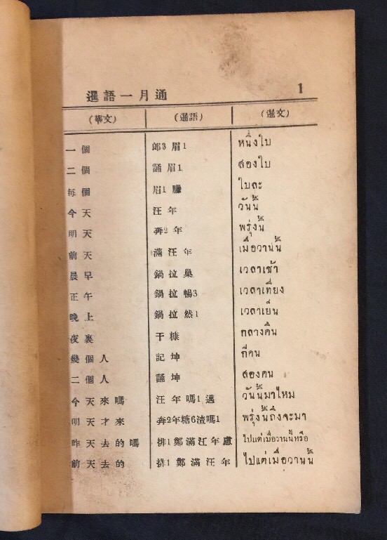 1969 暹語一月通 夏林盛編 vintage Chinese book on learning Thailand Thai Siam language