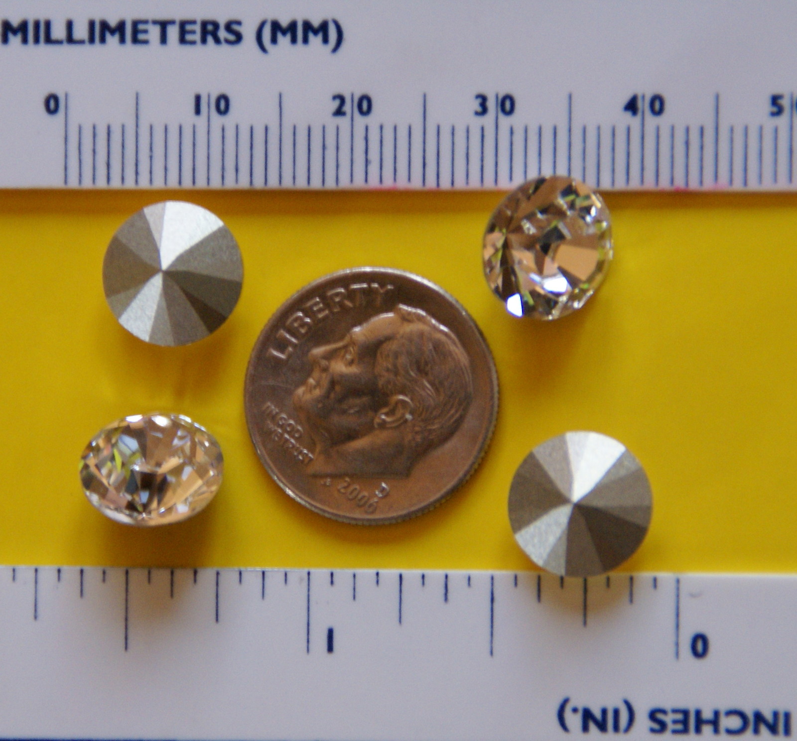 45ss ss45 10mm 1088 Chatons Crystal Clear IHC Austrian XIRIUS Pointed Back 12 pc
