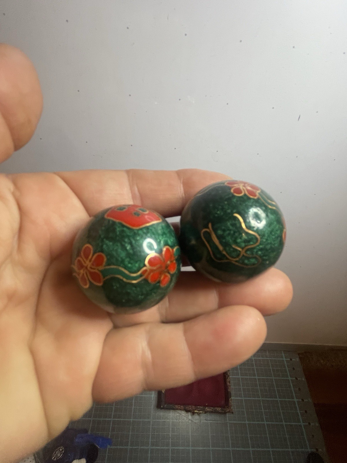 Chinese Baoding Stress Music Chime Meditation Balls Good Fortune Shou Xing