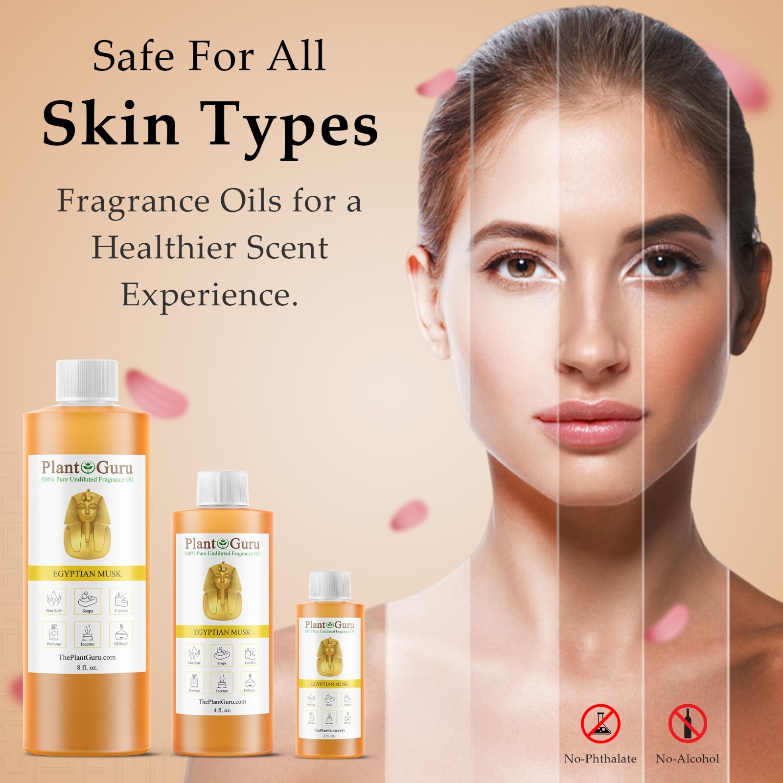 Egyptian Musk Perfume Fragrance Body Oil For Skin, Candle Soap Making Bulk