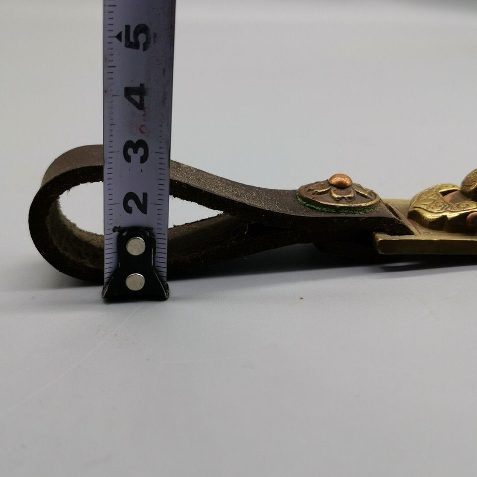 Brass Antique Copper Belt Buckle Men’s Waist Hanging Keychain Pendant Accessory