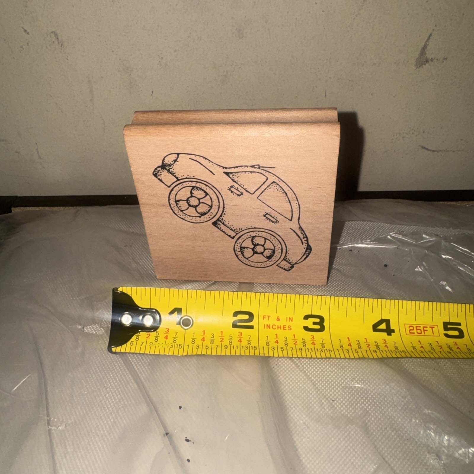 CAR AUTOMOBILE TRANSPORTATION AUTO 4 Door TRAVEL RUBBER STAMP Craft wood mount