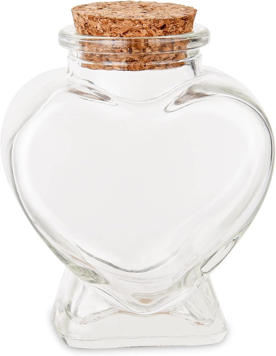 1pcs Empty Mini Glass Heartshaped Bottles With Cork Stoppers Decorative Glass Bo