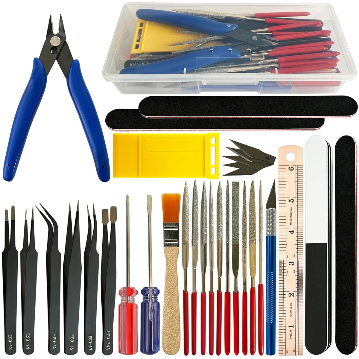 32 Pcs DIY Model Tool Kit – Basic Craft Tools for Dollhouse Miniatures & Hobbies