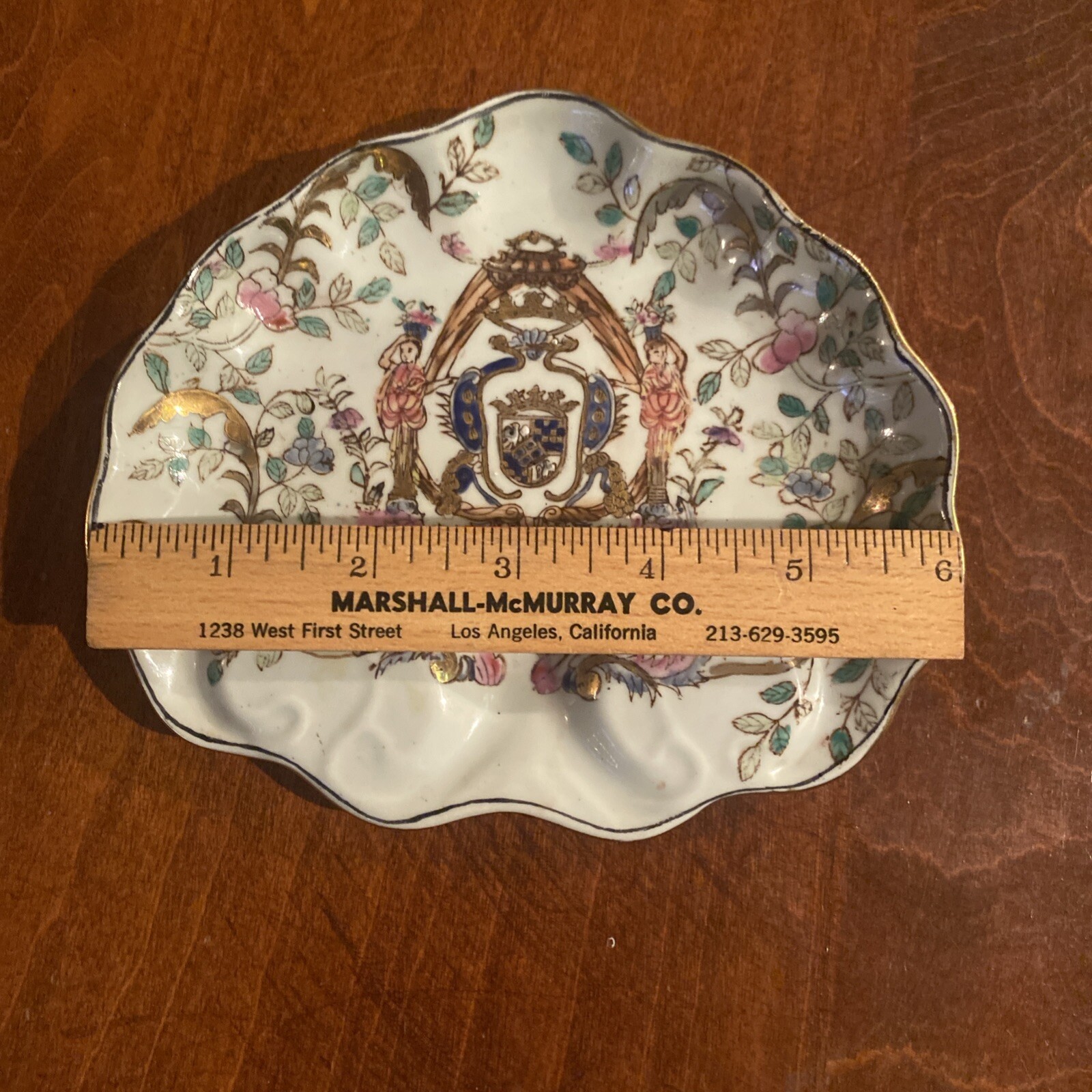 Antique Yong Sheng Armory Trinket Dish Serving Plate Card Tray