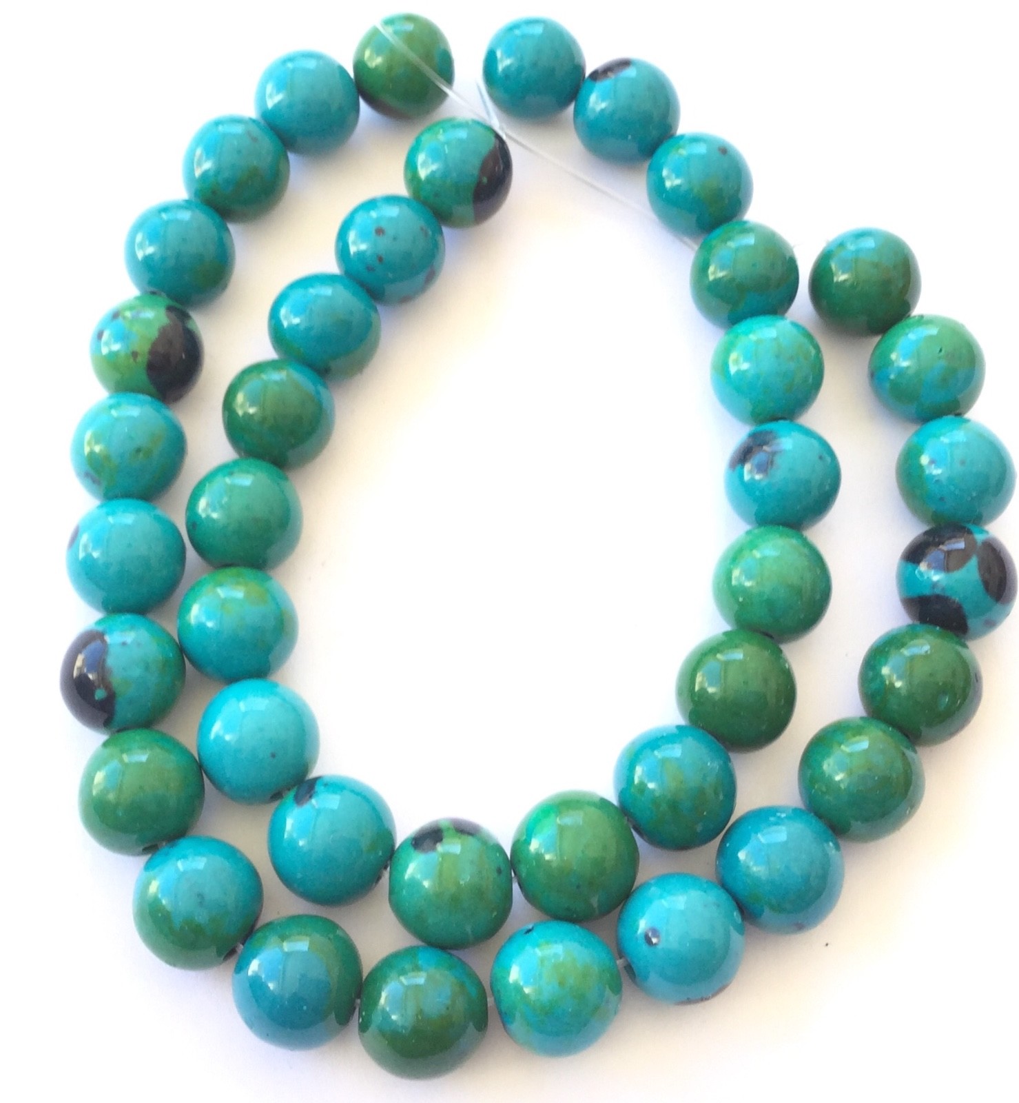 10mm Genuine Fine Turquoise Round Gemstone beads Stone-jewelry Supplies