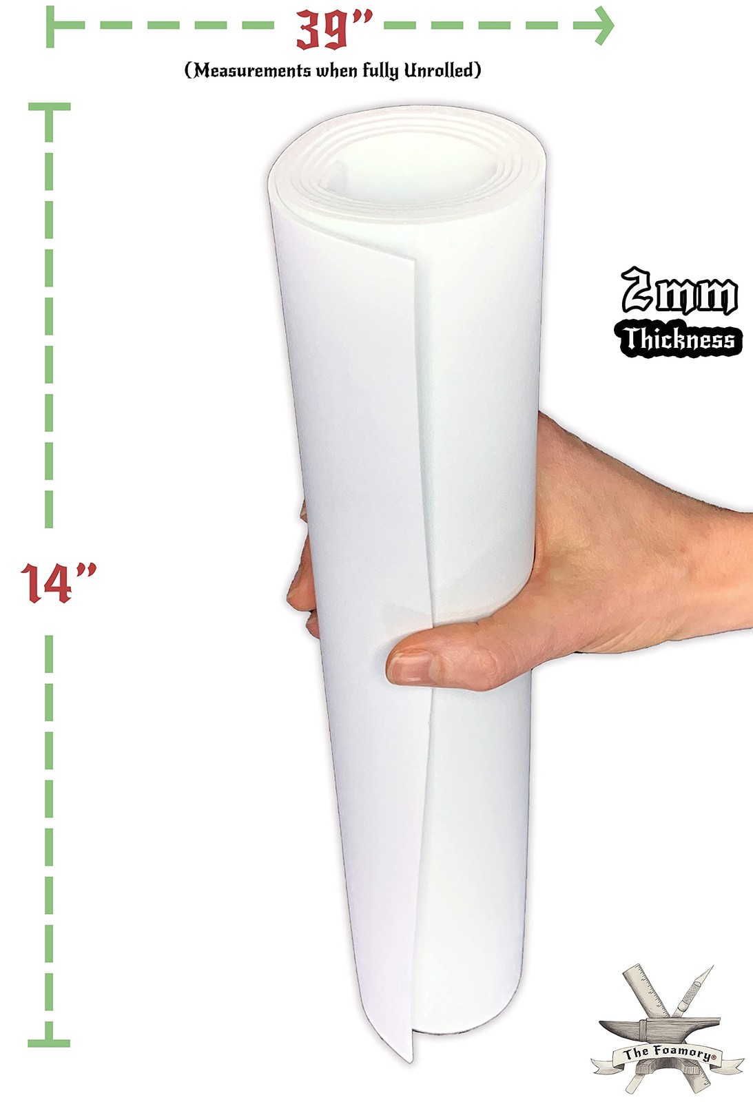 The Foamory White EVA Foam Sheet – 2mm Thick 1-Pack: Thickness,
