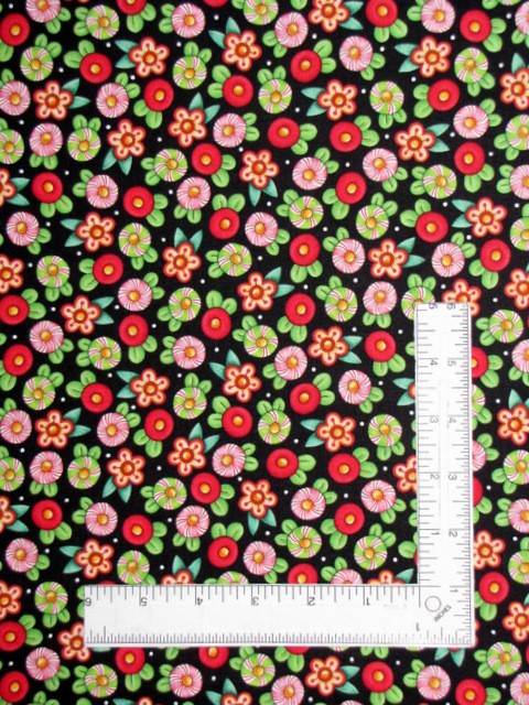 Mary Engelbreit Peppermint Christmas Flower Fabric By The Yard RETIRED Cotton